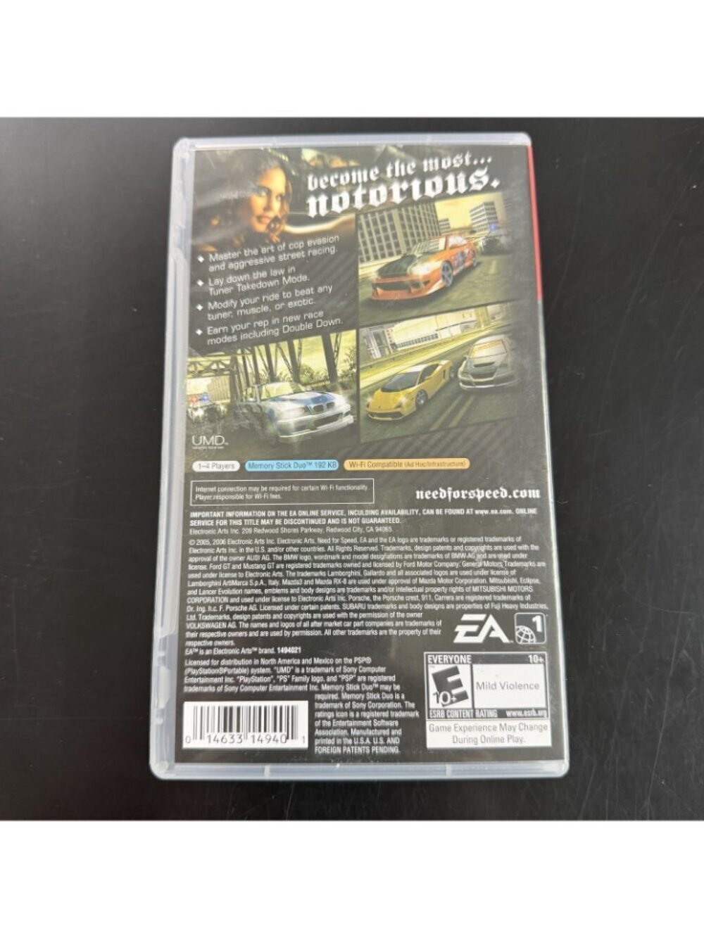 Need for Speed Most Wanted 5-1-0 Sony PSP Greatest Hits EA Games With Manual - Picture 2 of 3